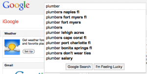 plumber keywords